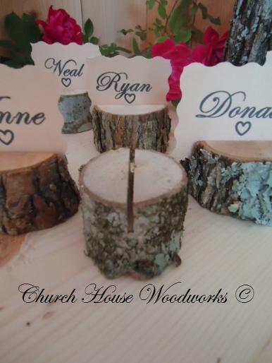 Rustic Wood Place Card Holders for Weddings