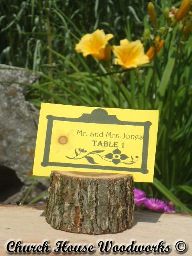 Rustic Wedding Place Card Holders
