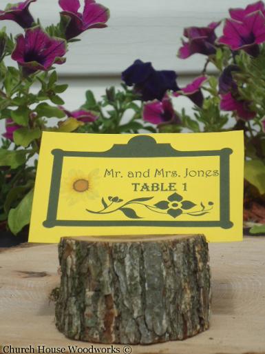 Rustic Wedding Place Card Holders