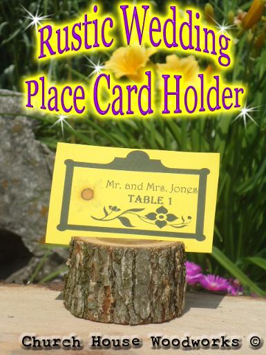 Rustic Wedding Place Card Holders