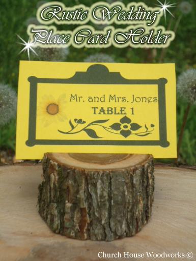 Rustic Wedding Place Card Holders