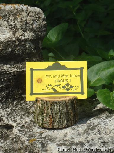 Rustic Wedding Place Card Holders