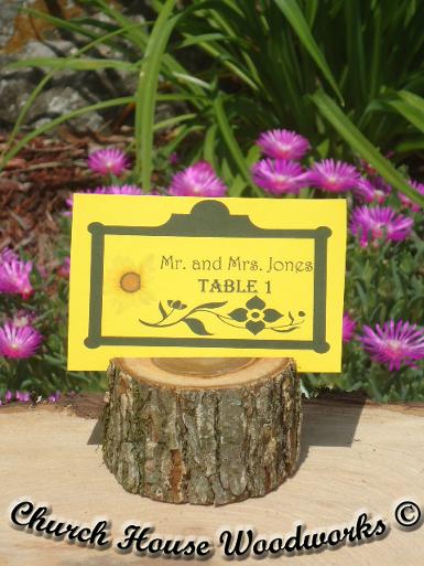 Rustic Wedding Place Card Holders