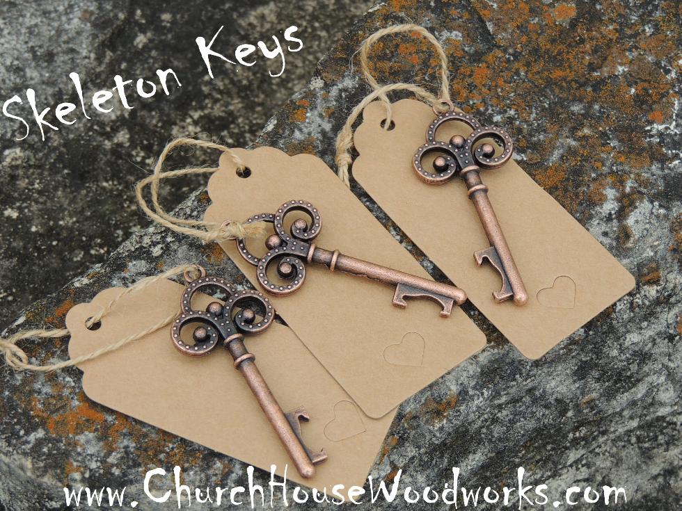Skeleton Keys Bottle Opener by Church House Woodworks Rustic 4 Weddings These would make great party favors or guest gifts. Use with bridal showers too! Skeleton Keys, Skeleton Keys, Skeleton Keys! Get yours now!